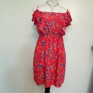 Rue 21 Floral Red Mini Dress